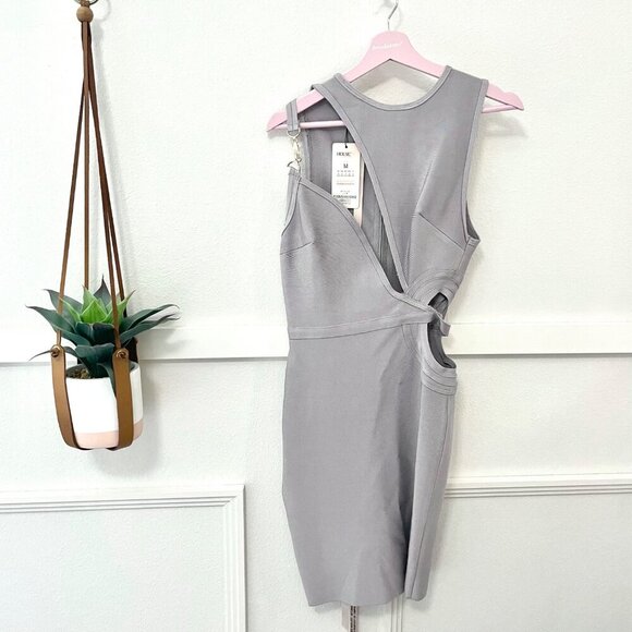 NWT House of CB Inka Grey 90's Inspired Dress Size M - Picture 2 of 13